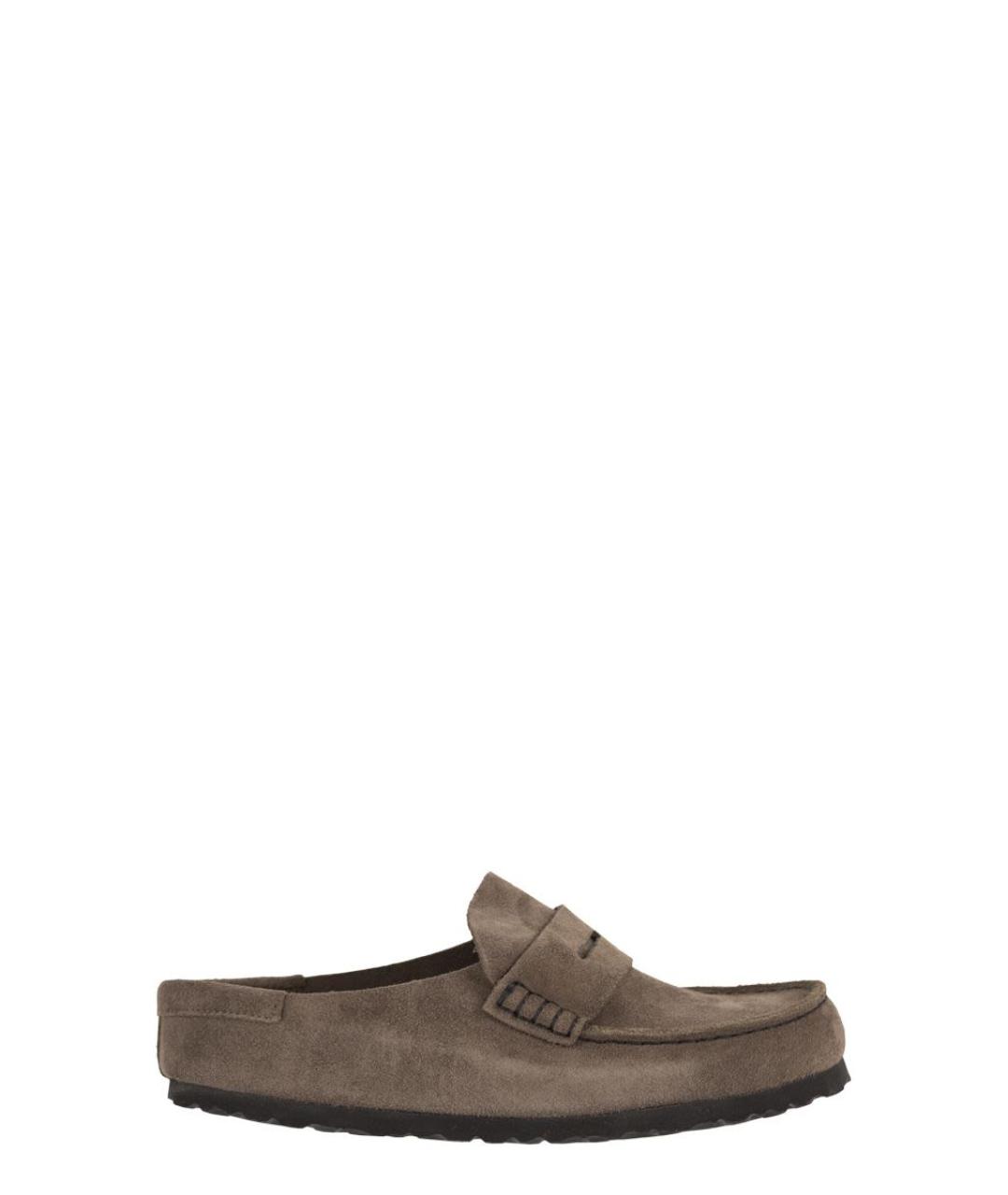 BIRKENSTOCK Серые замшевые сабо, фото 1