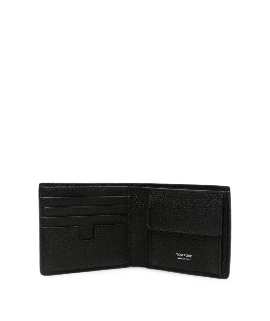 TOM FORD Черный кожаный кошелек, фото 2