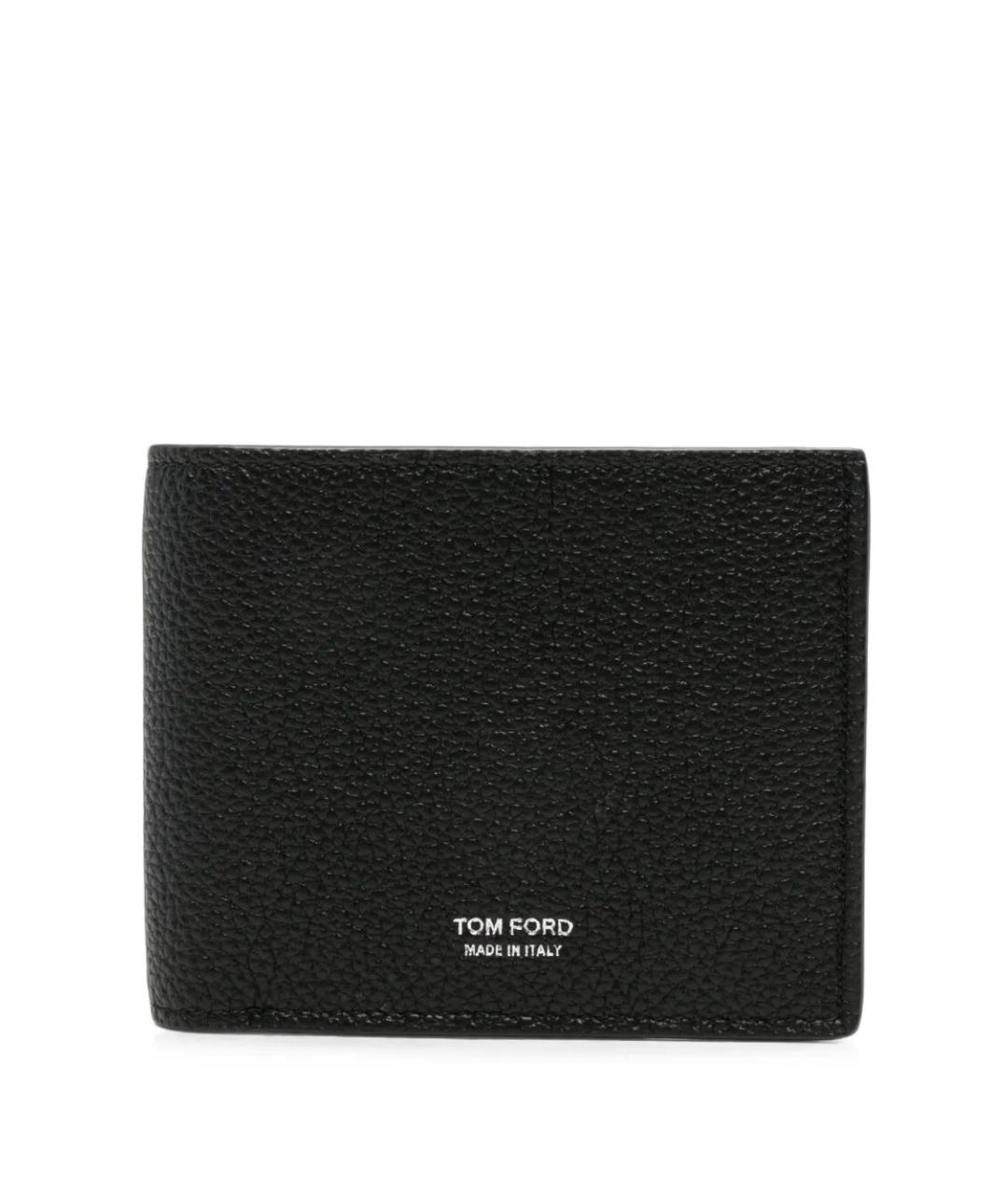 TOM FORD Черный кожаный кошелек, фото 1