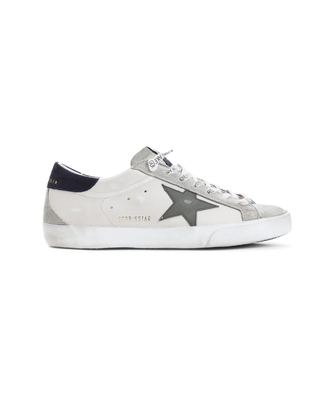 GOLDEN GOOSE Белые кожаные низкие кроссовки / кеды, фото 1