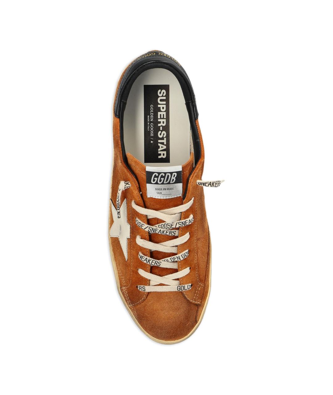 GOLDEN GOOSE Коричневые кожаные низкие кроссовки / кеды, фото 2
