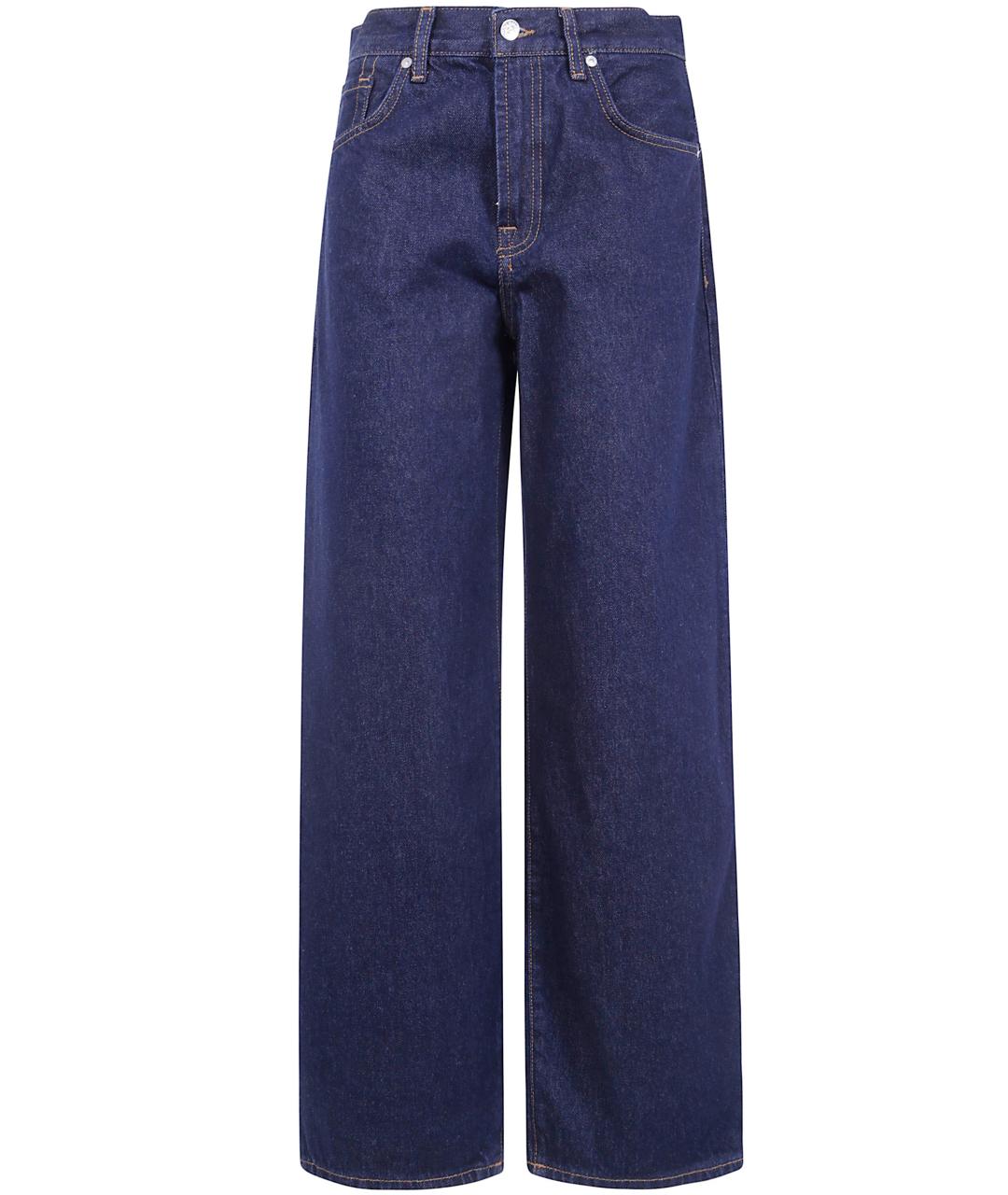 7 FOR ALL MANKIND Синие хлопковые прямые джинсы, фото 1