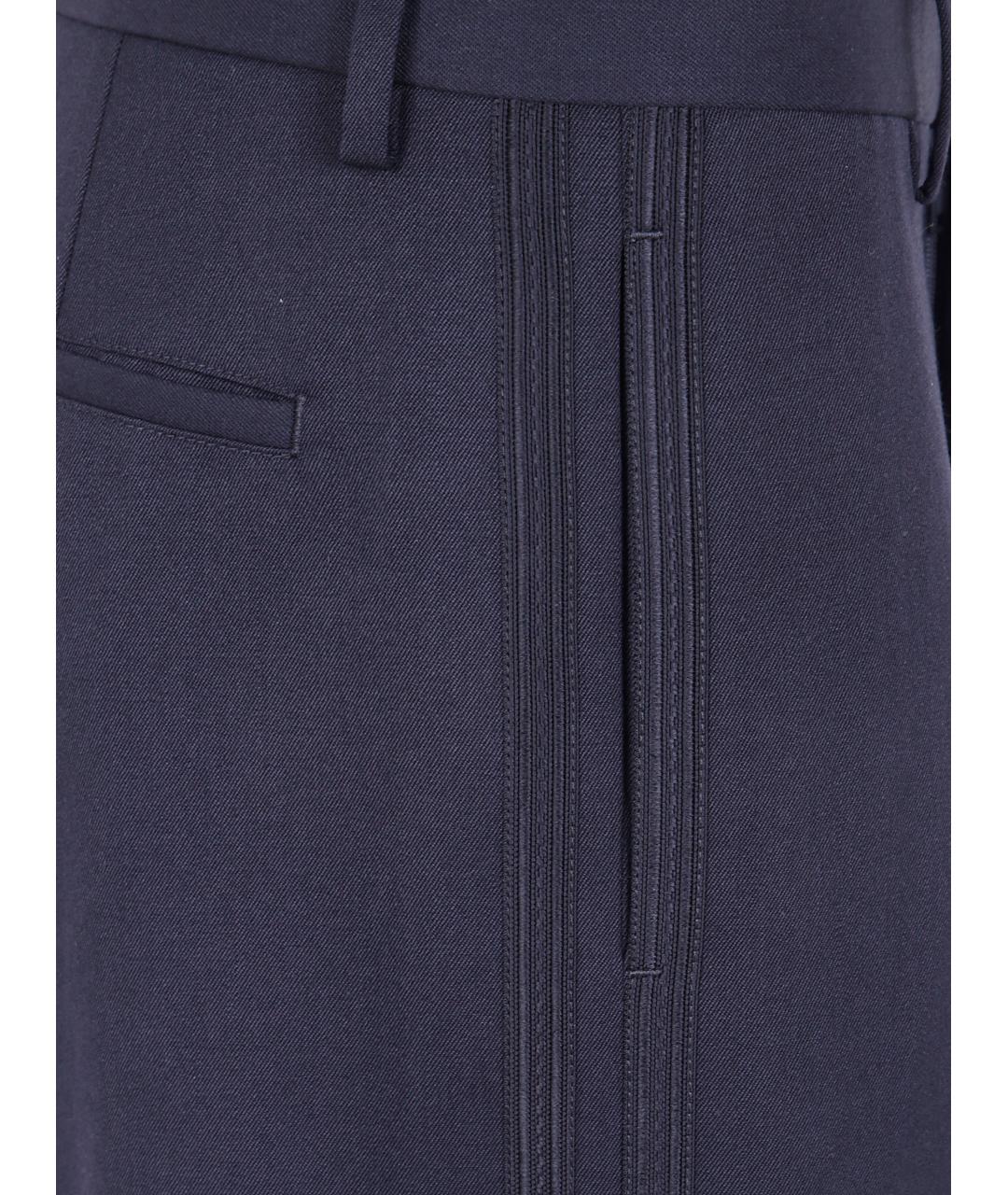 ANN DEMEULEMEESTER Черные шерстяные прямые брюки, фото 3
