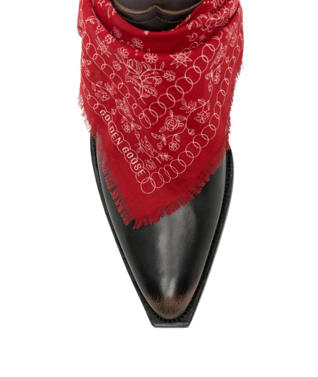 GOLDEN GOOSE Черные кожаные высокие ботинки, фото 4