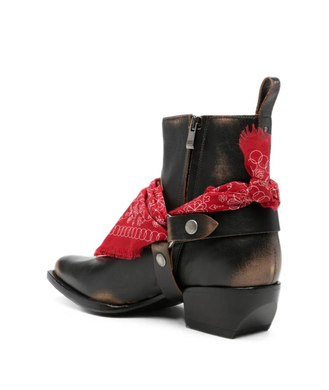 GOLDEN GOOSE Черные кожаные высокие ботинки, фото 3