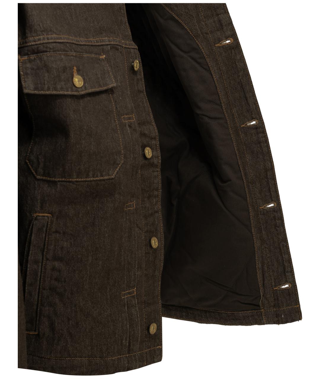 7 FOR ALL MANKIND Коричневая хлопковая куртка, фото 4