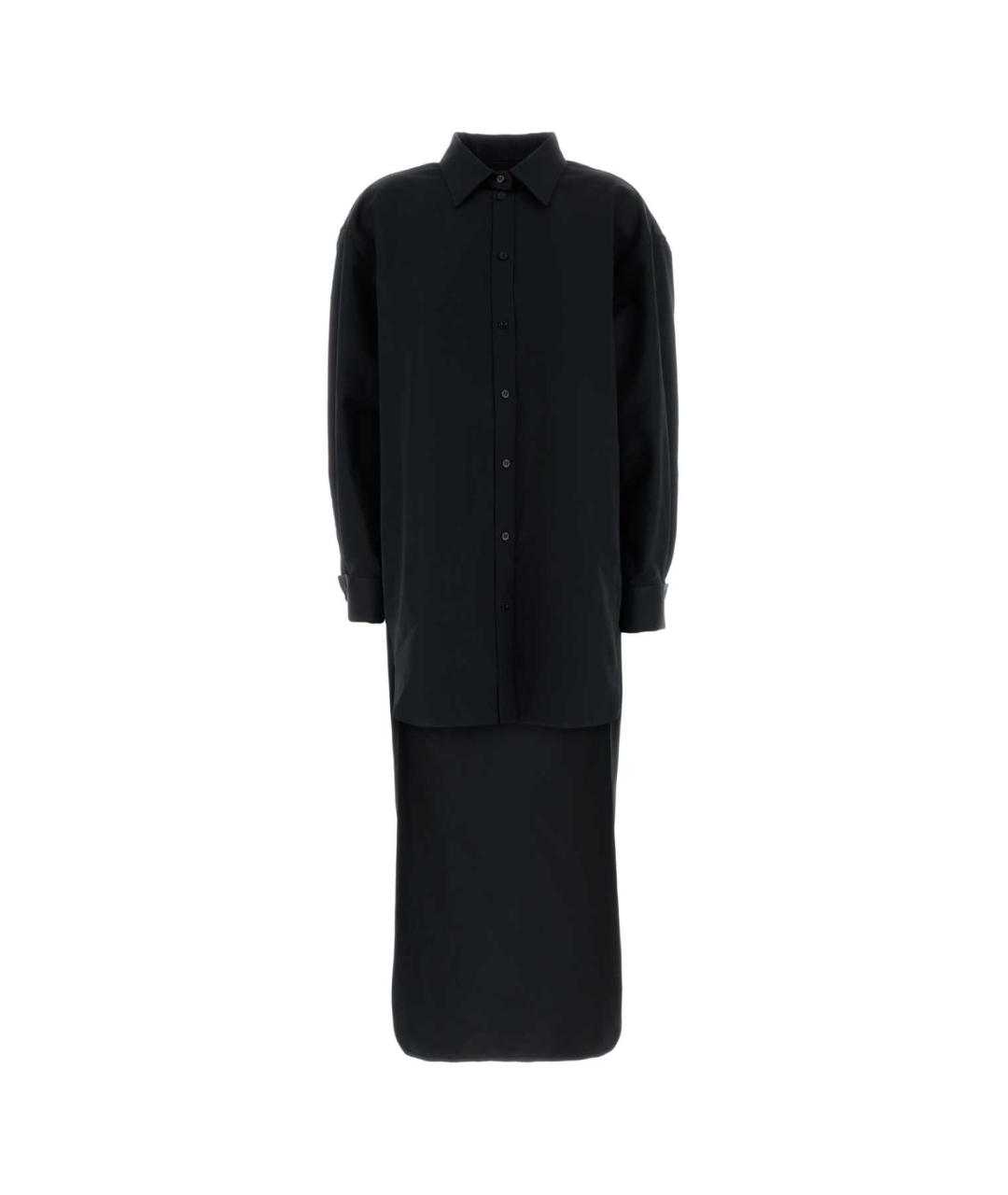 BALENCIAGA Черное хлопковое повседневное платье, фото 1