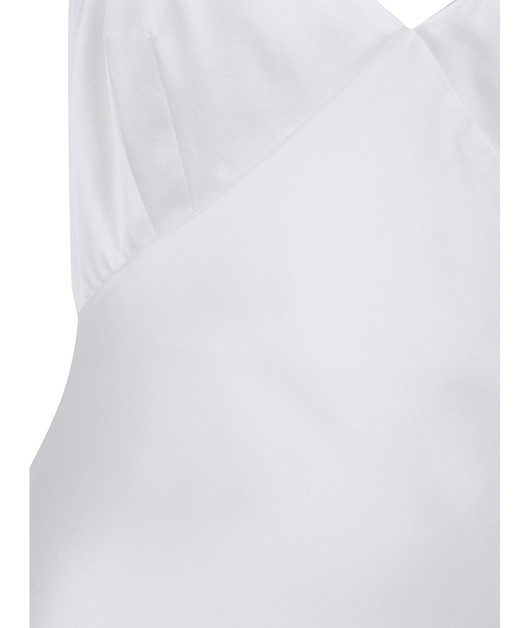 MAX MARA Белое шелковое коктейльное платье, фото 3