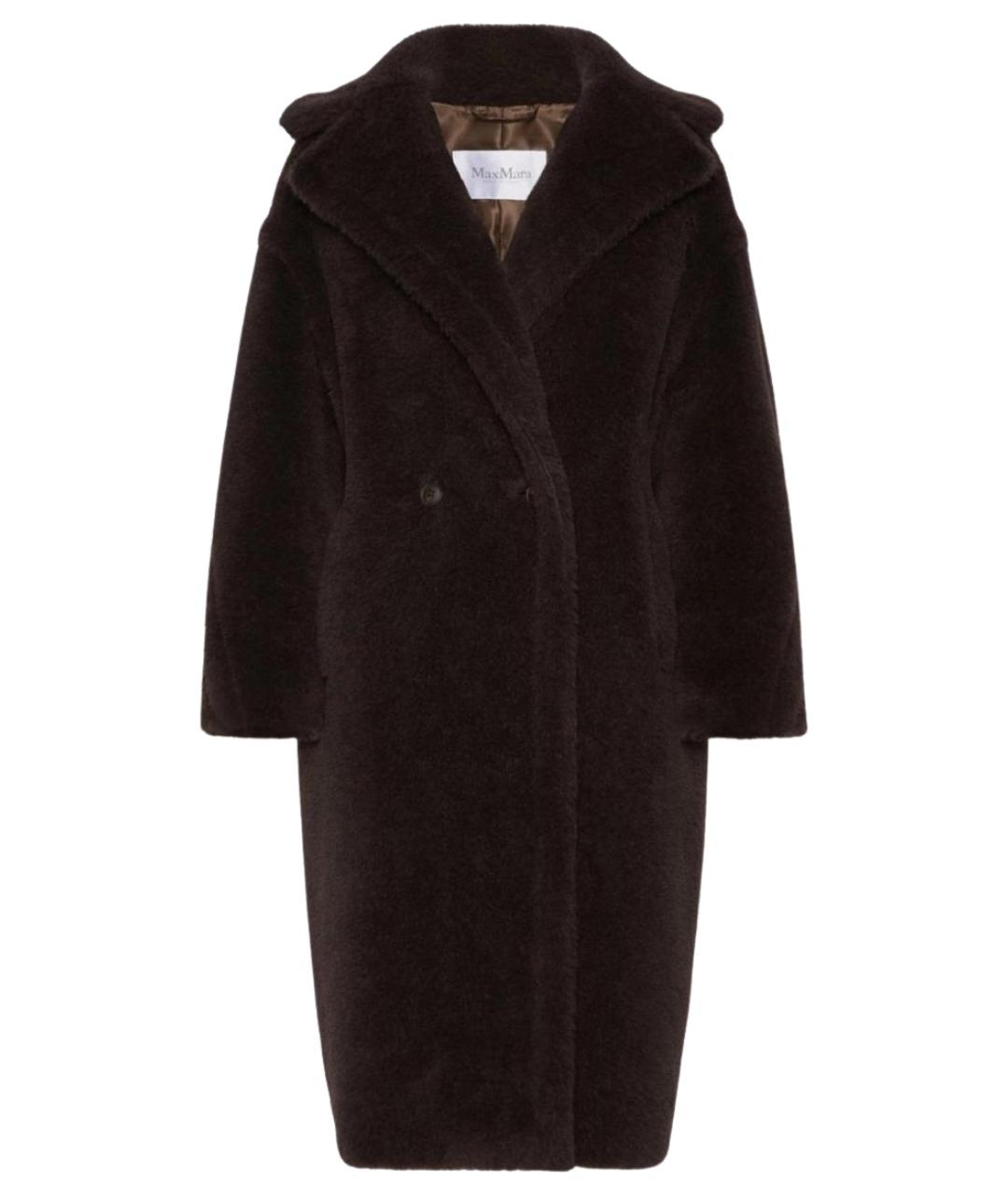 MAX MARA Коричневое шерстяное пальто, фото 1