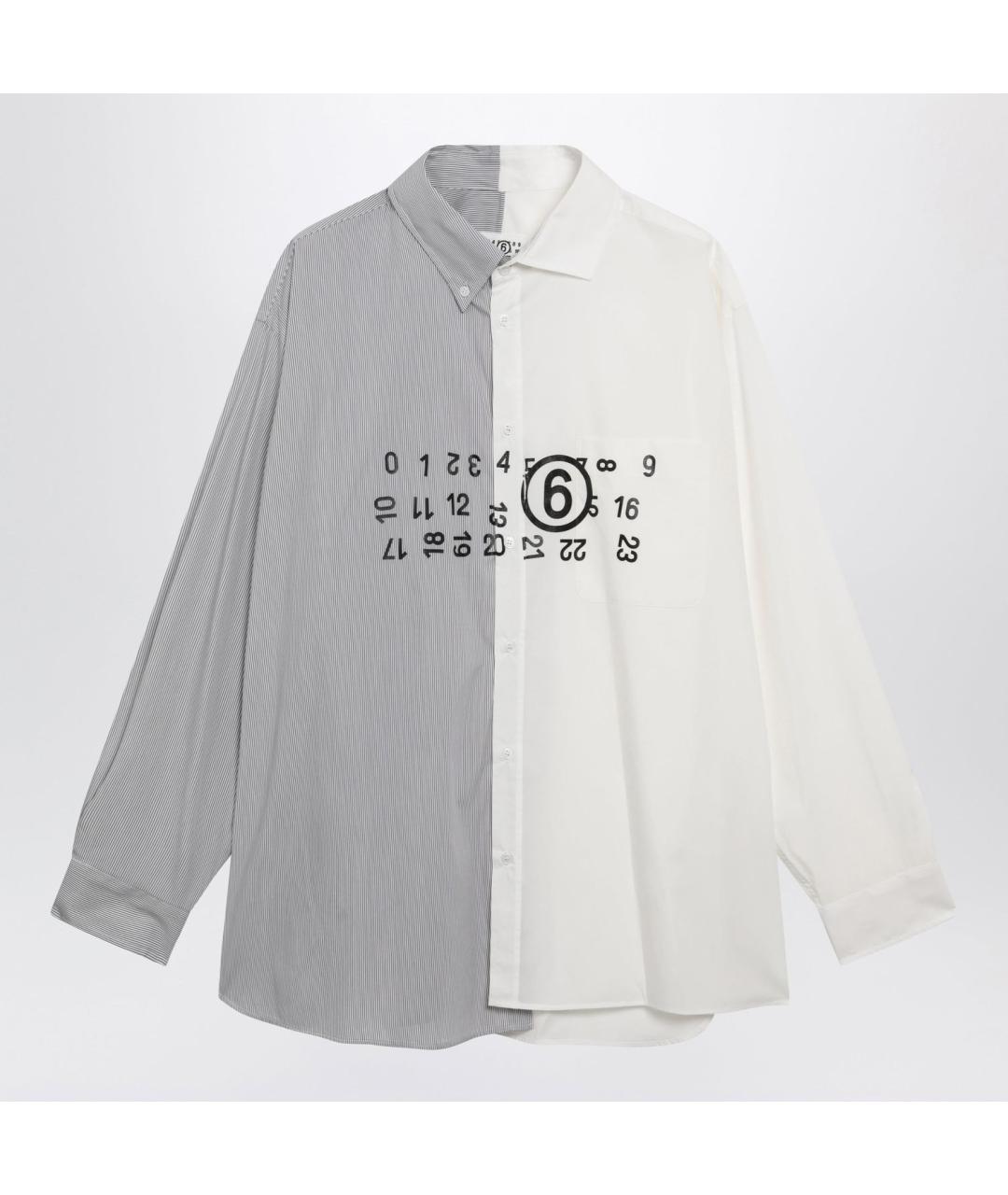 MM6 MAISON MARGIELA Белая хлопковая кэжуал рубашка, фото 3
