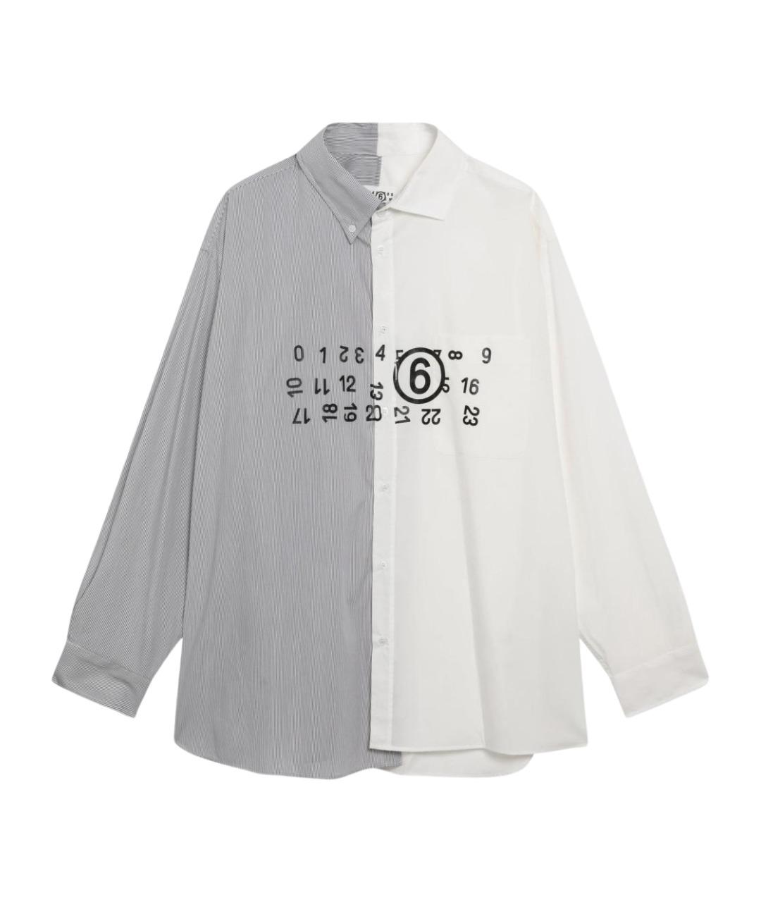 MM6 MAISON MARGIELA Белая хлопковая кэжуал рубашка, фото 1