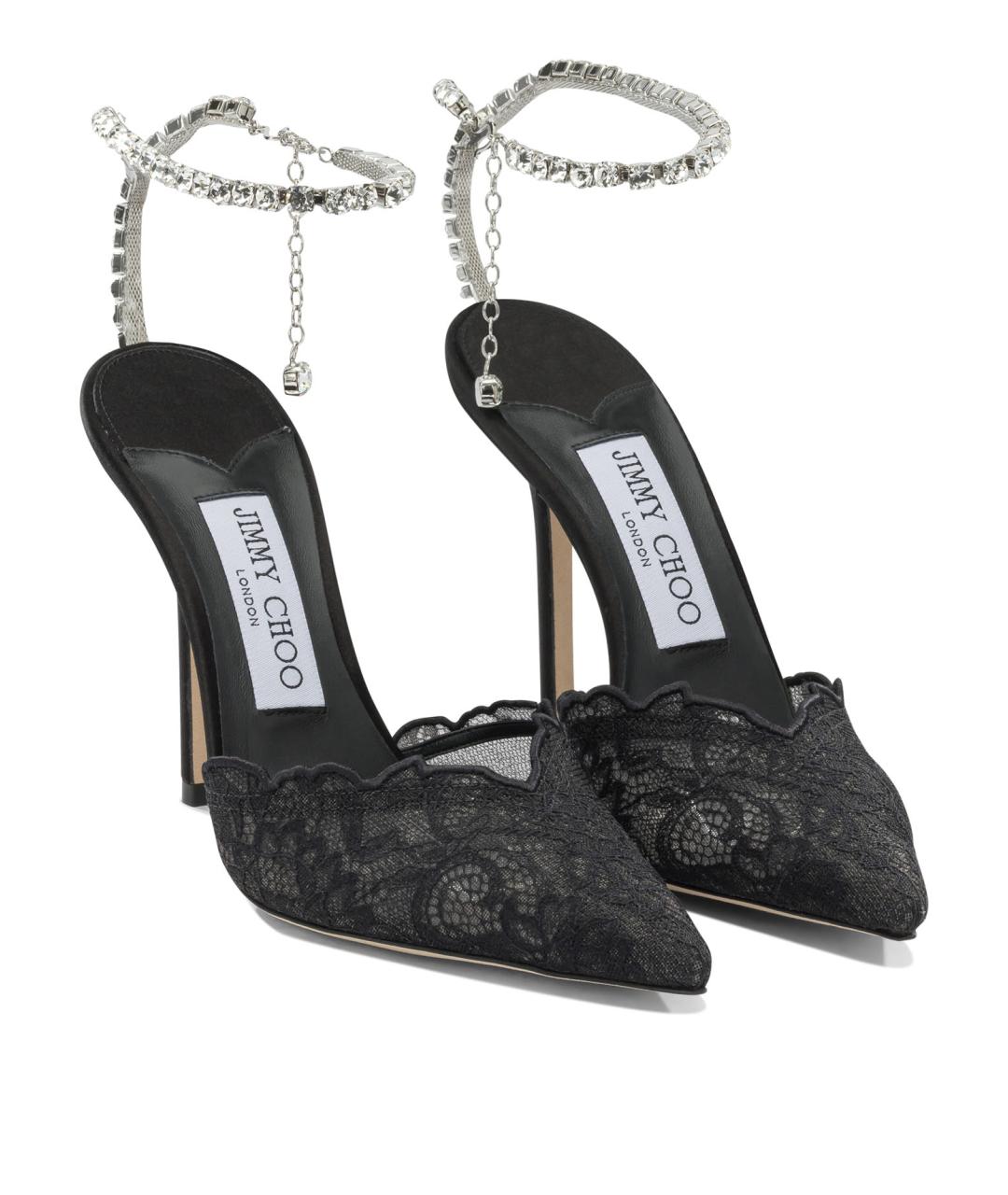 JIMMY CHOO Черные текстильные туфли, фото 2