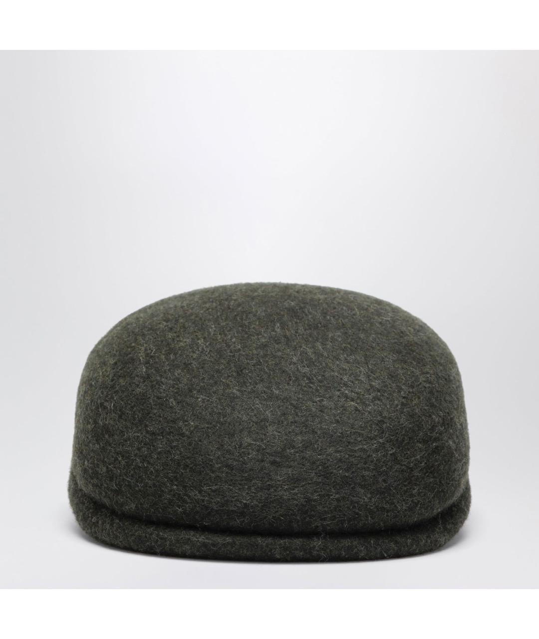 LORO PIANA Зеленая шерстяная шапка, фото 3
