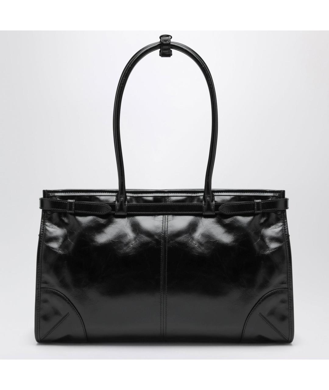 PRADA Черная кожаная сумка тоут, фото 2