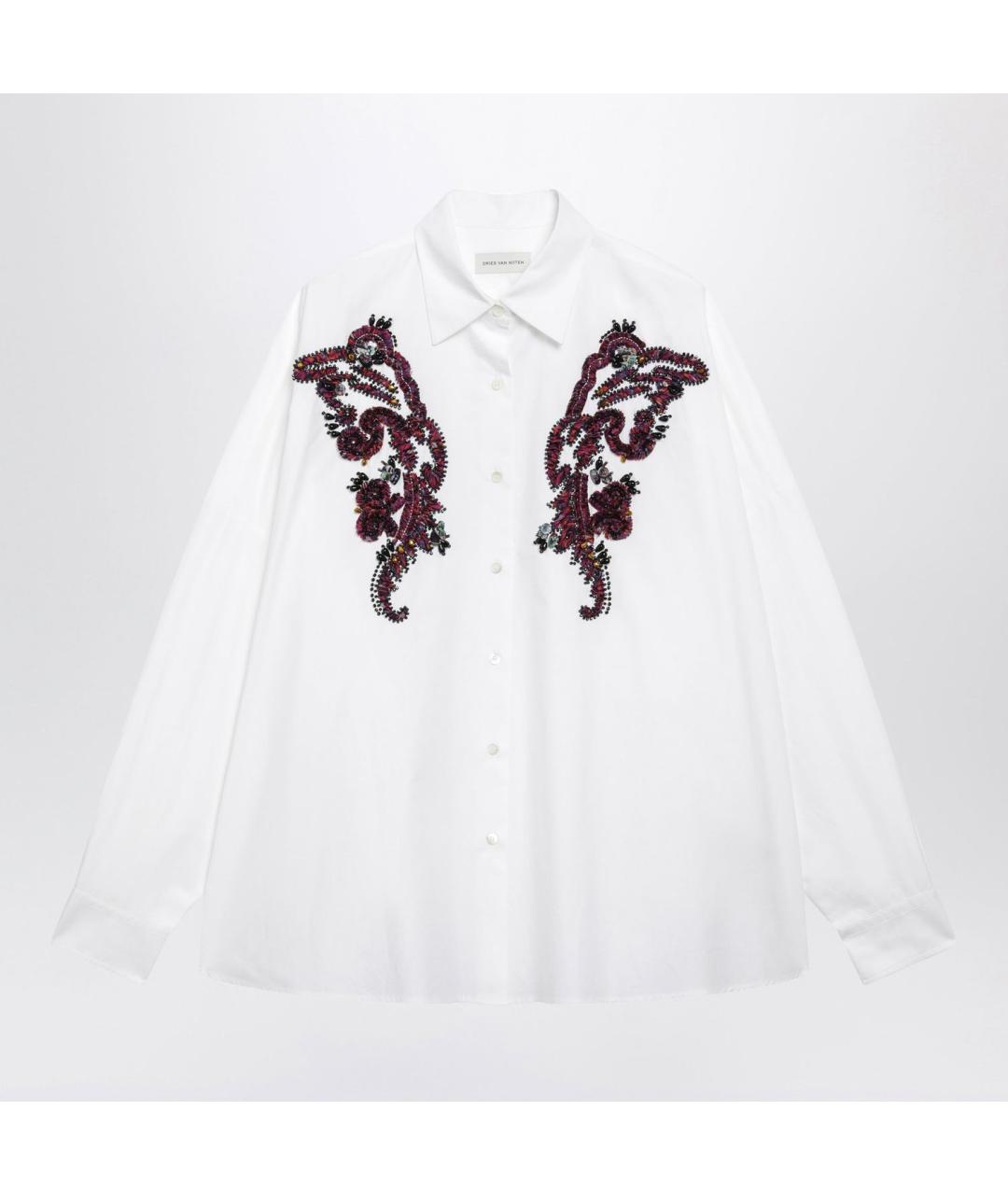 DRIES VAN NOTEN Белая хлопковая рубашка, фото 3