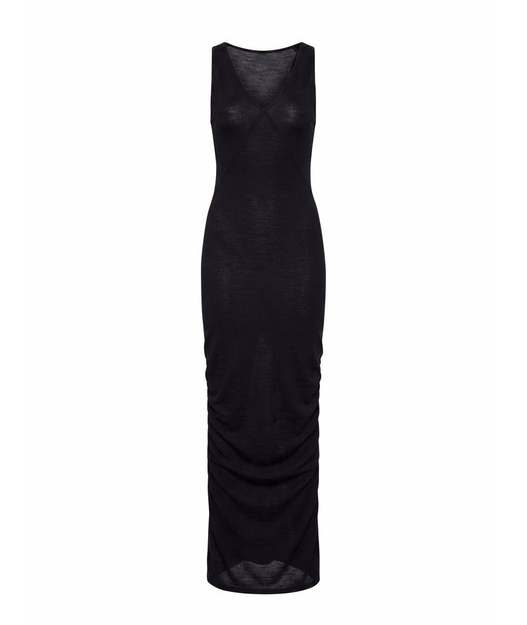 RICK OWENS Черное хлопковое повседневное платье, фото 1