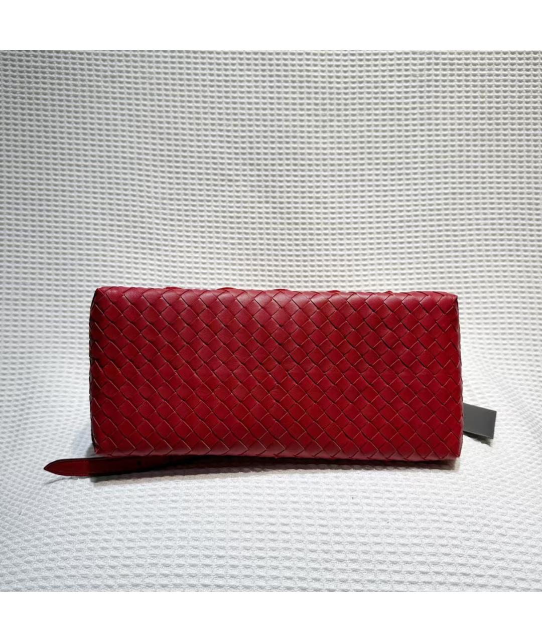 BOTTEGA VENETA Красная кожаная сумка через плечо, фото 4
