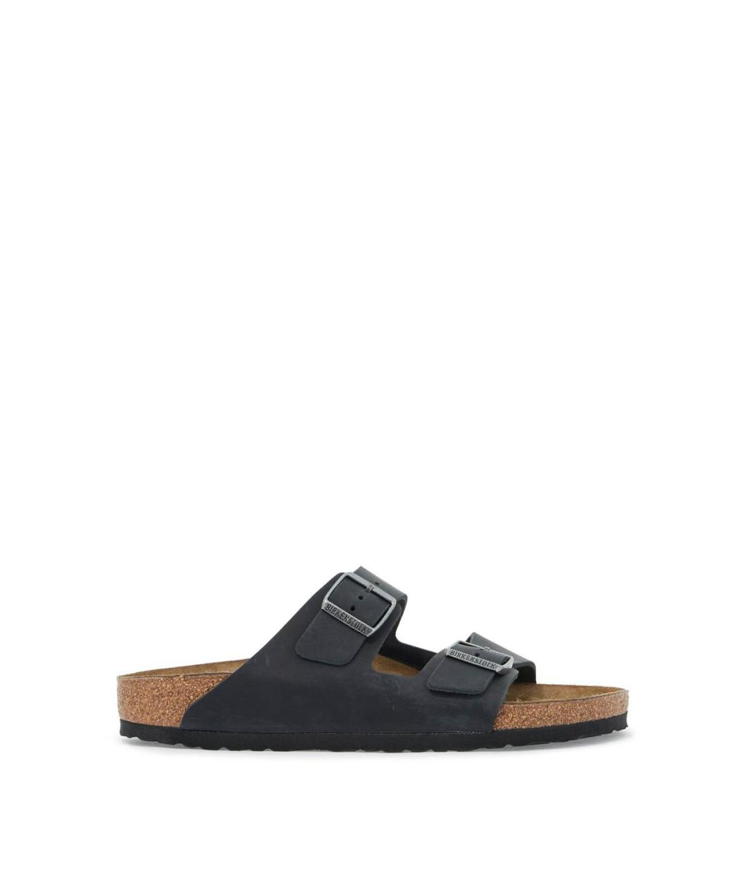 BIRKENSTOCK Черные кожаные сандалии, фото 1