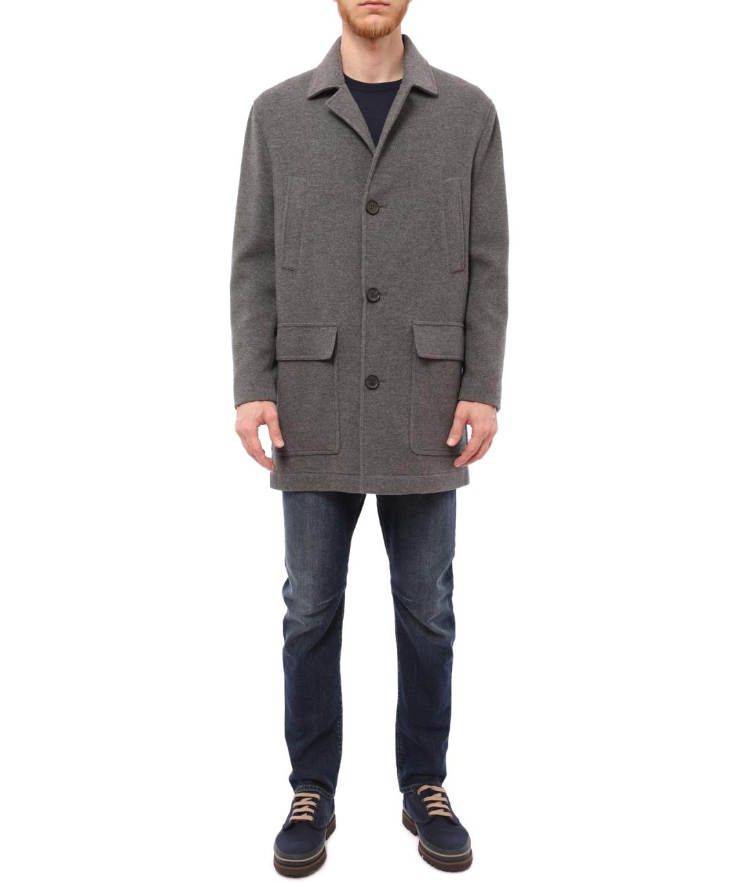 BRUNELLO CUCINELLI Серое пальто, фото 1