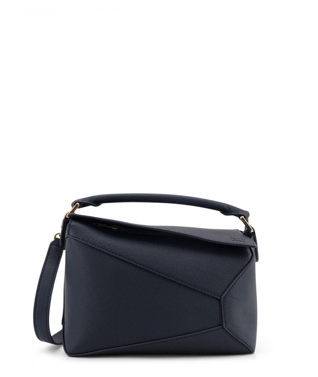 LOEWE Темно-синяя кожаная сумка через плечо, фото 1