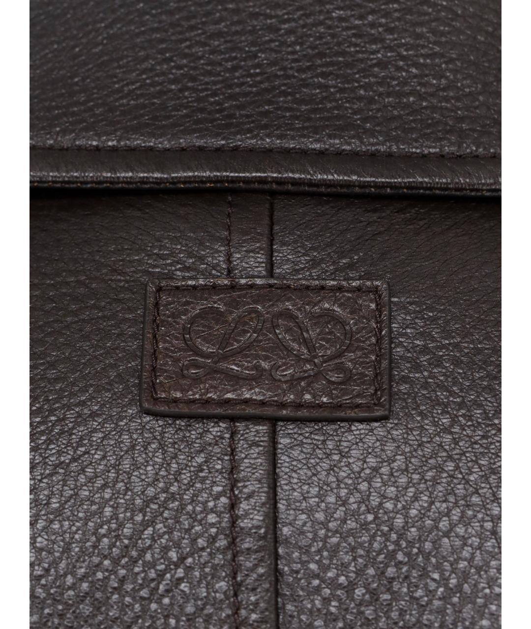 LOEWE Коричневая кожаная куртка, фото 3