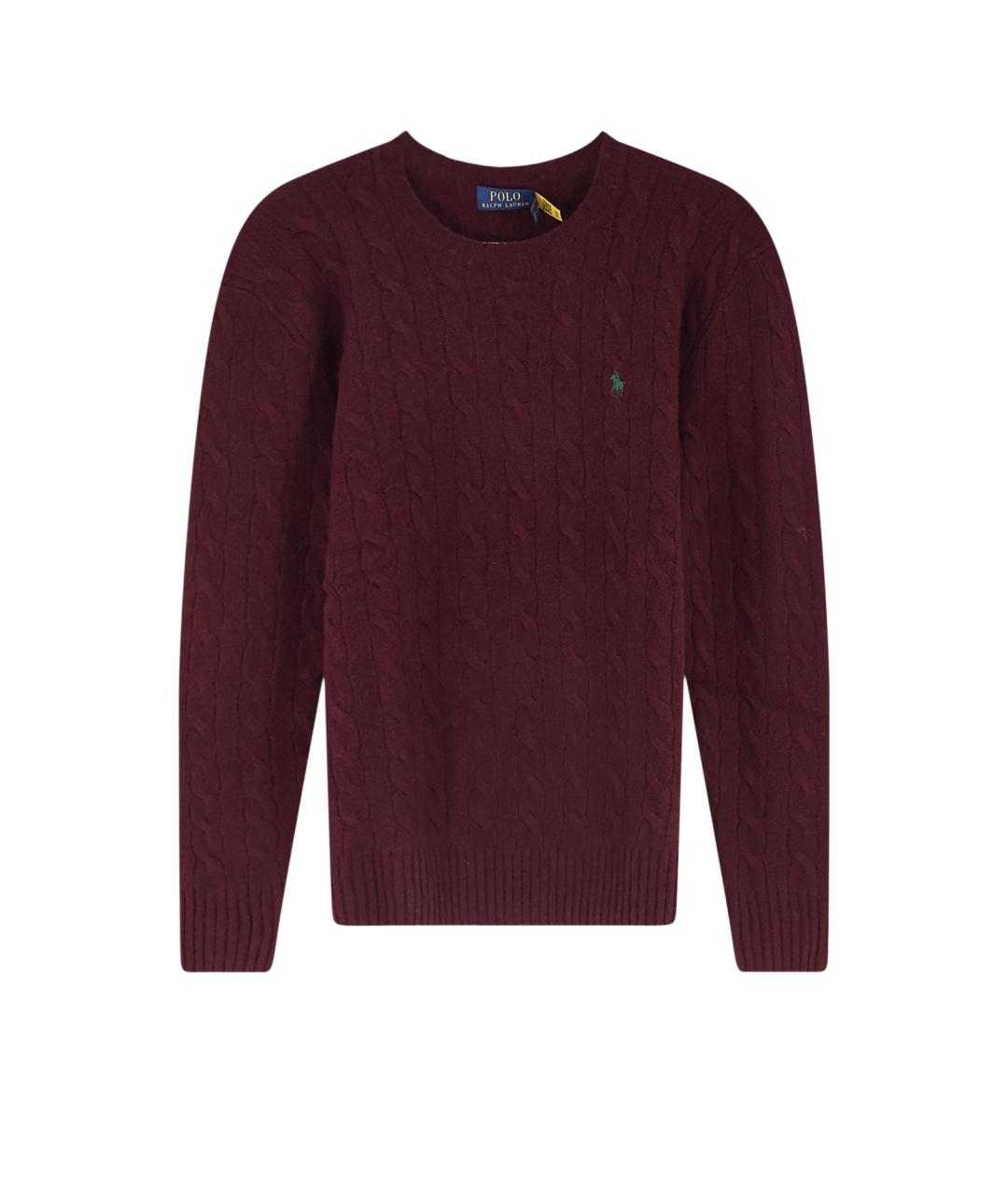 POLO RALPH LAUREN Бордовый шерстяной джемпер / свитер, фото 1
