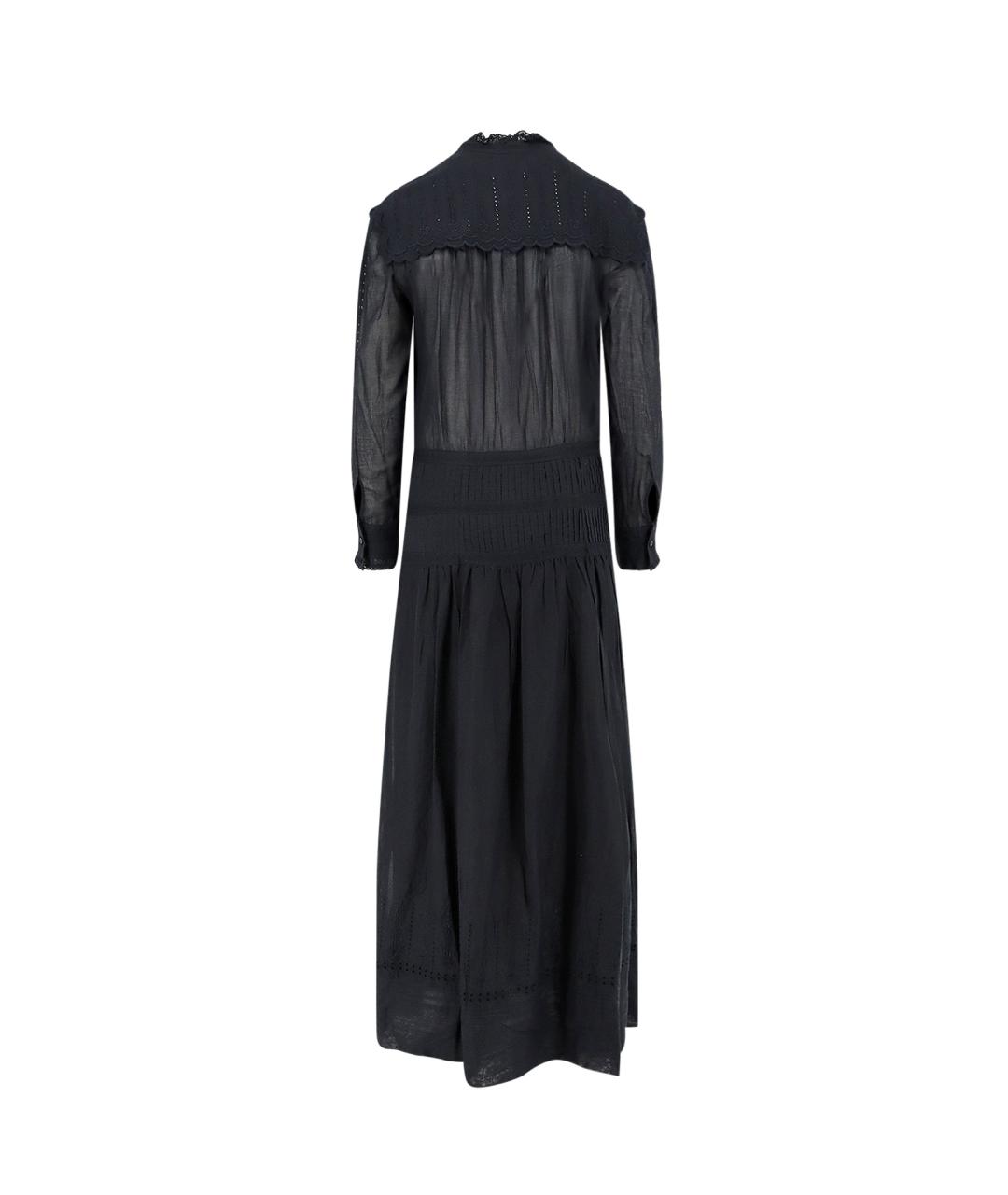 ISABEL MARANT ETOILE Черное хлопковое платье, фото 2