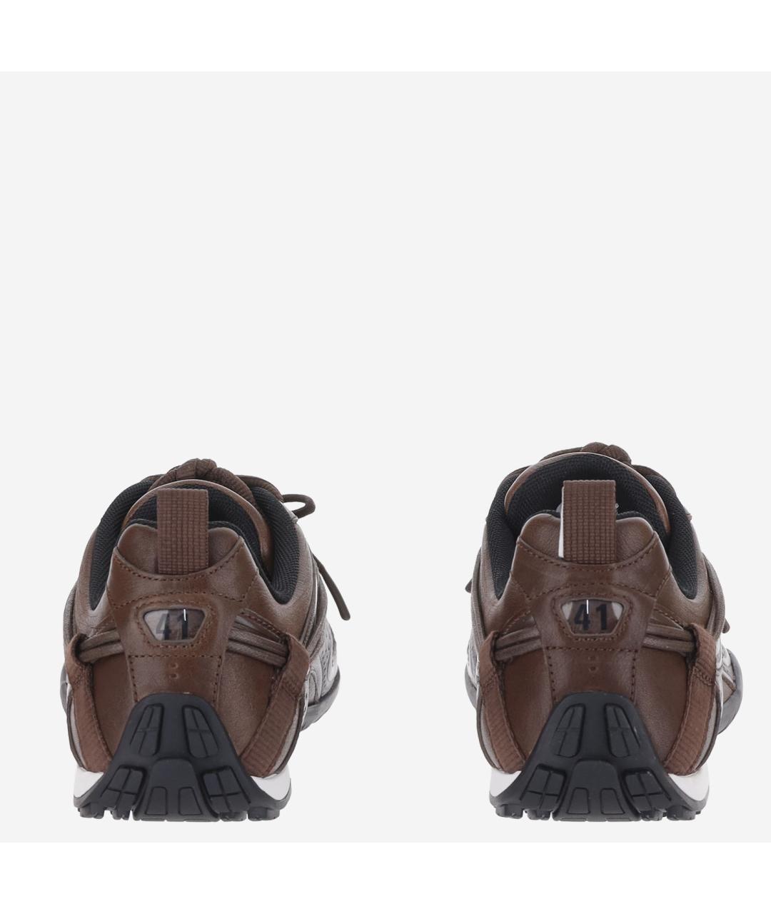 BALENCIAGA Коричневые кожаные кроссовки, фото 4