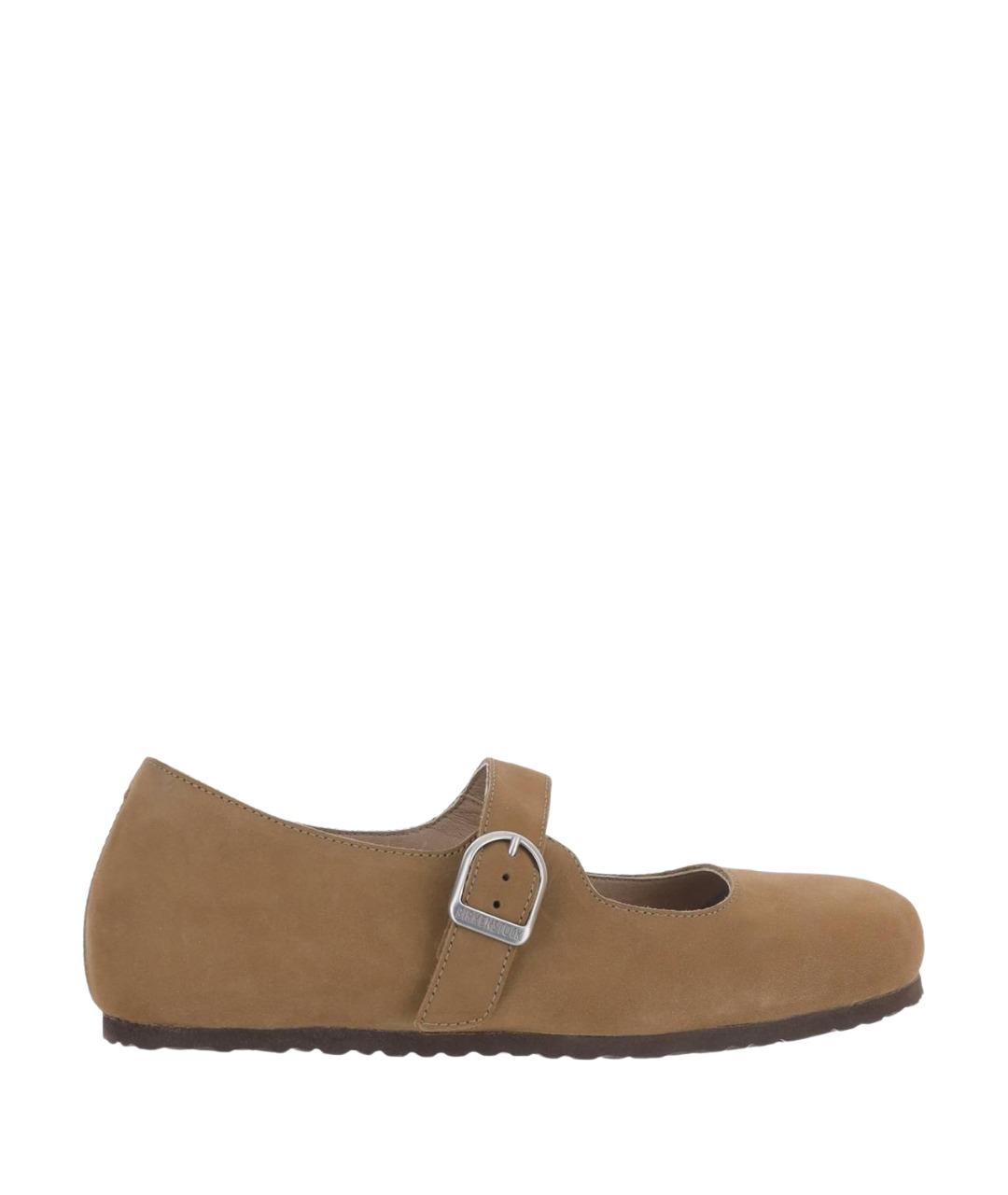 BIRKENSTOCK Коричневые замшевые балетки, фото 1