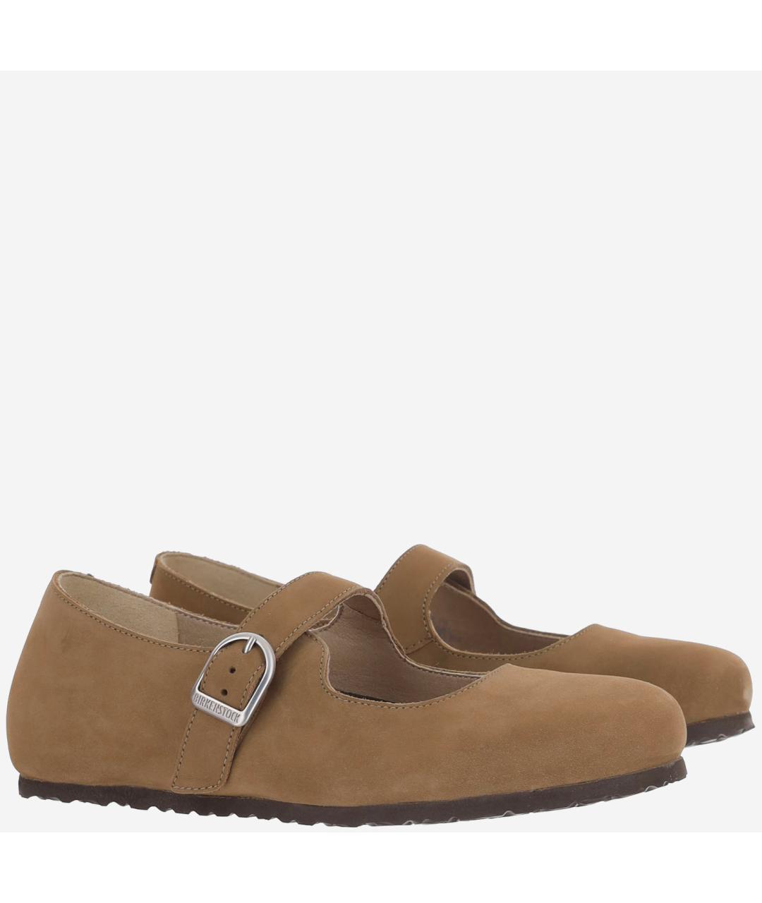 BIRKENSTOCK Коричневые замшевые балетки, фото 3