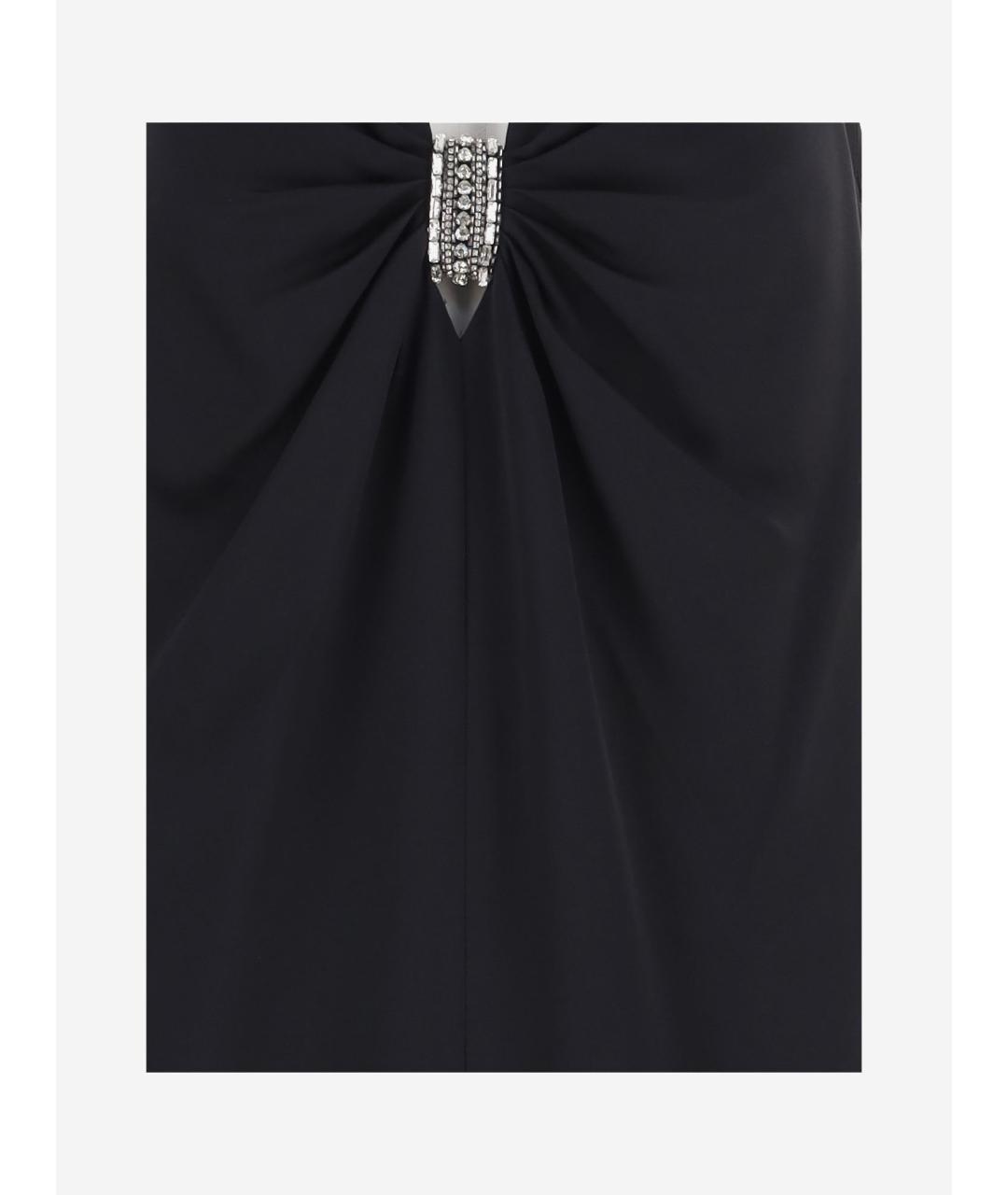 VALENTINO Черное вискозное коктейльное платье, фото 3