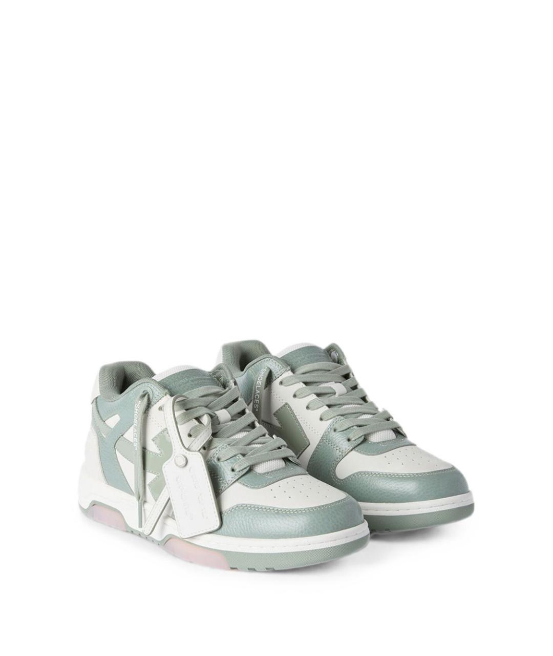 OFF-WHITE Мульти кожаные низкие кроссовки / кеды, фото 4