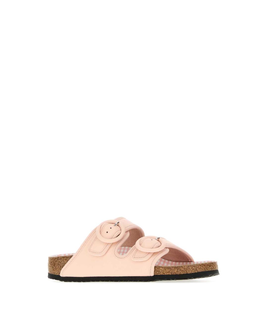 BIRKENSTOCK Розовые кожаные шлепанцы, фото 2