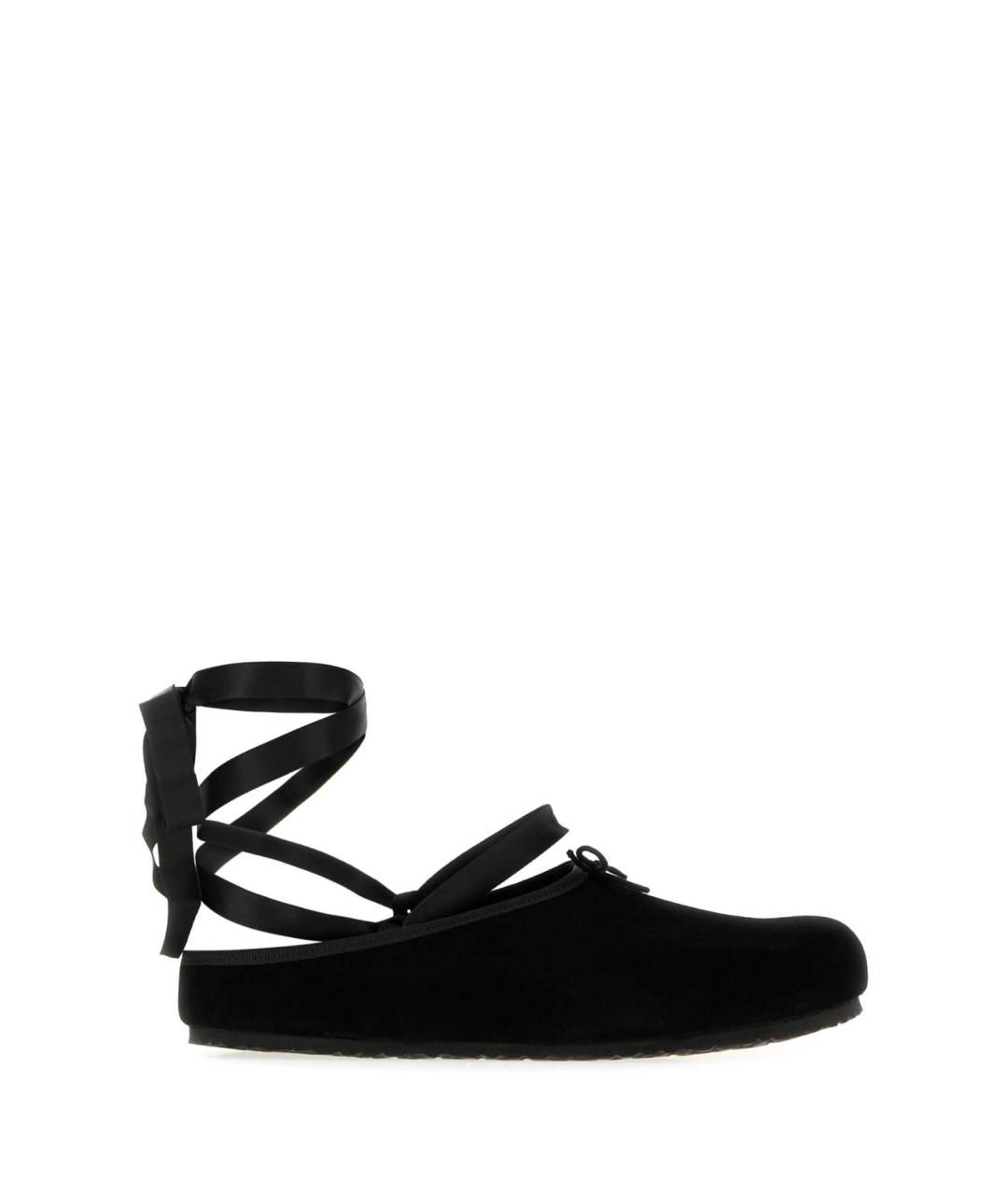 BIRKENSTOCK Черные замшевые сабо, фото 1