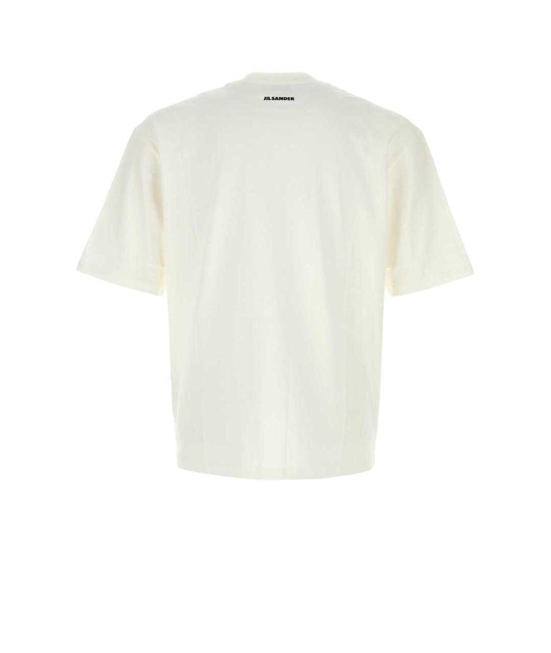 JIL SANDER Белая хлопковая футболка, фото 2