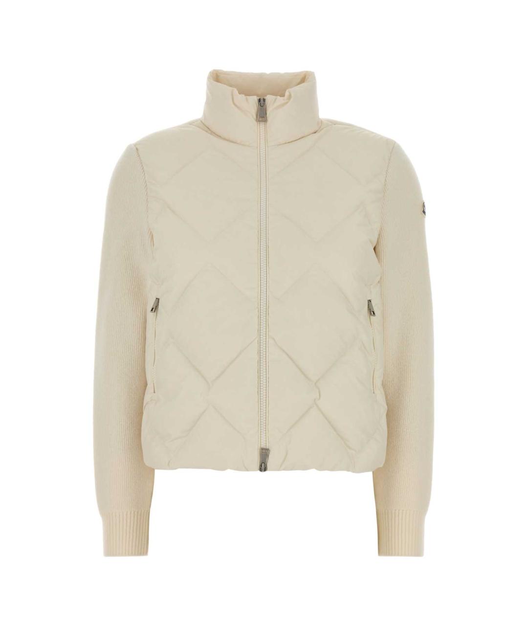 MONCLER Бежевый шерстяной кардиган, фото 1