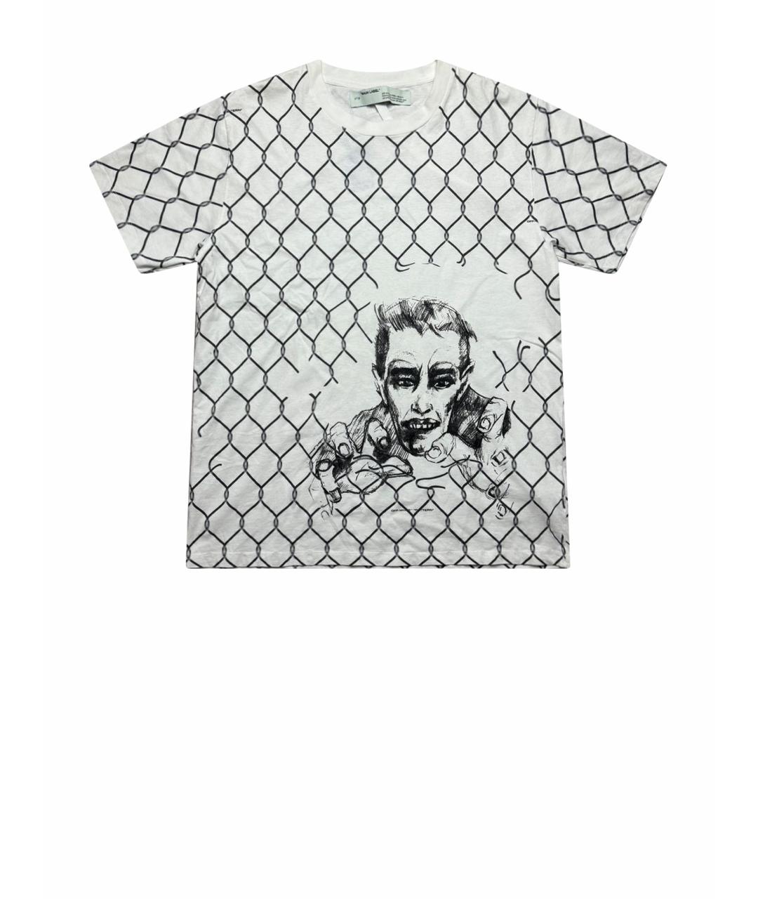 OFF-WHITE Белая хлопковая футболка, фото 1
