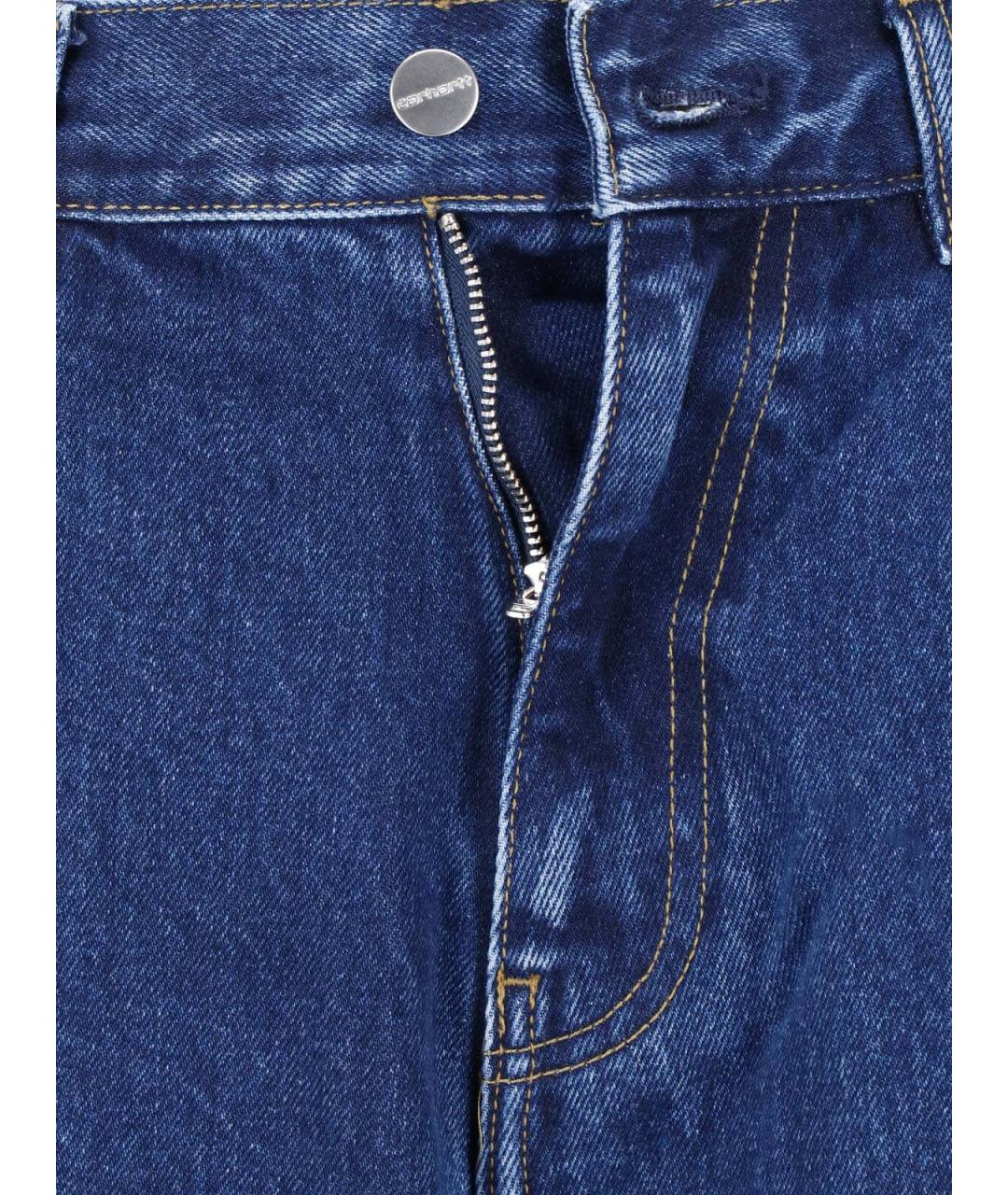 CARHARTT WIP Синие хлопковые прямые джинсы, фото 4