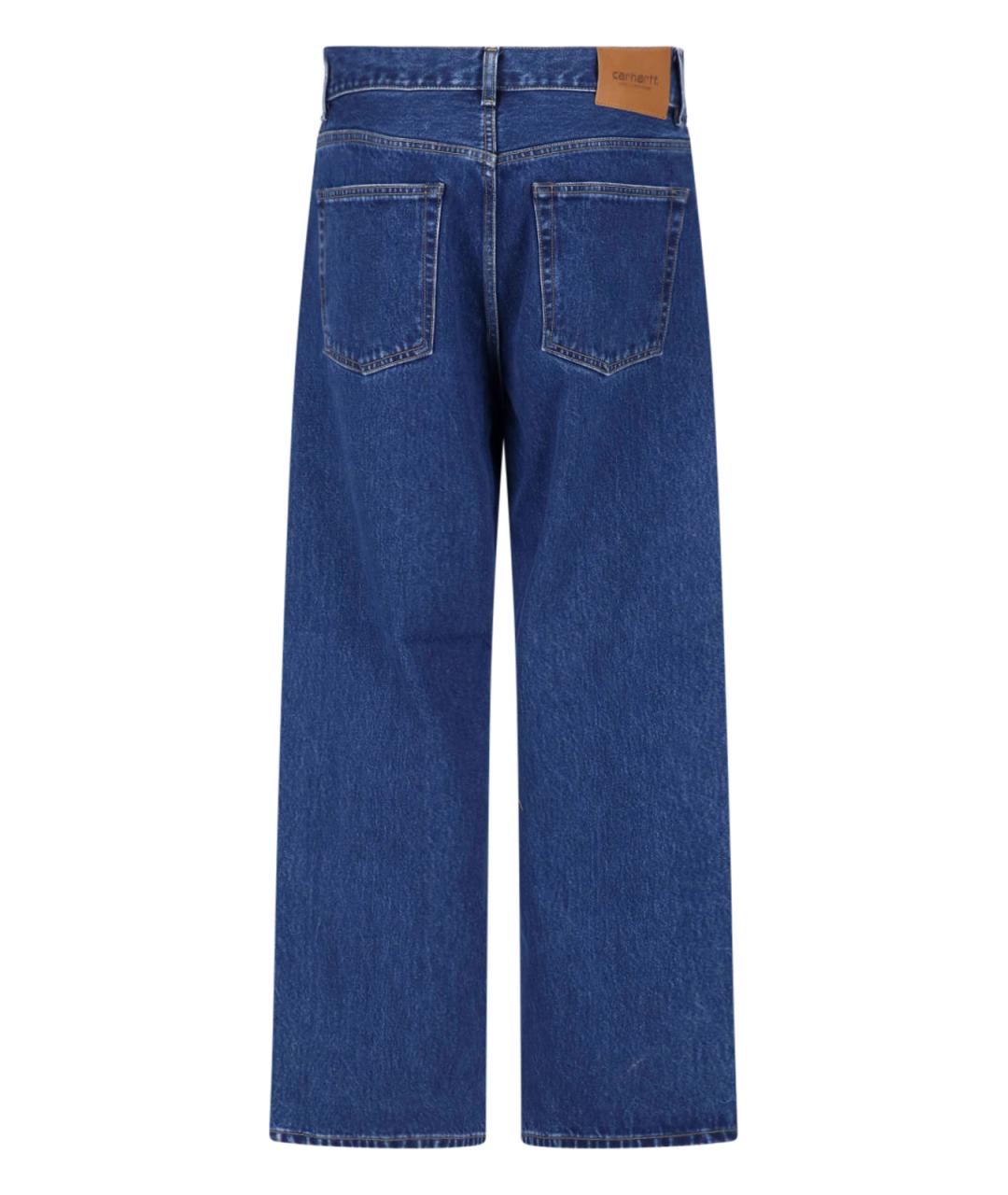 CARHARTT WIP Синие хлопковые прямые джинсы, фото 2
