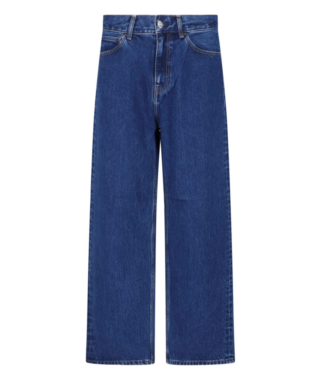 CARHARTT WIP Синие хлопковые прямые джинсы, фото 1