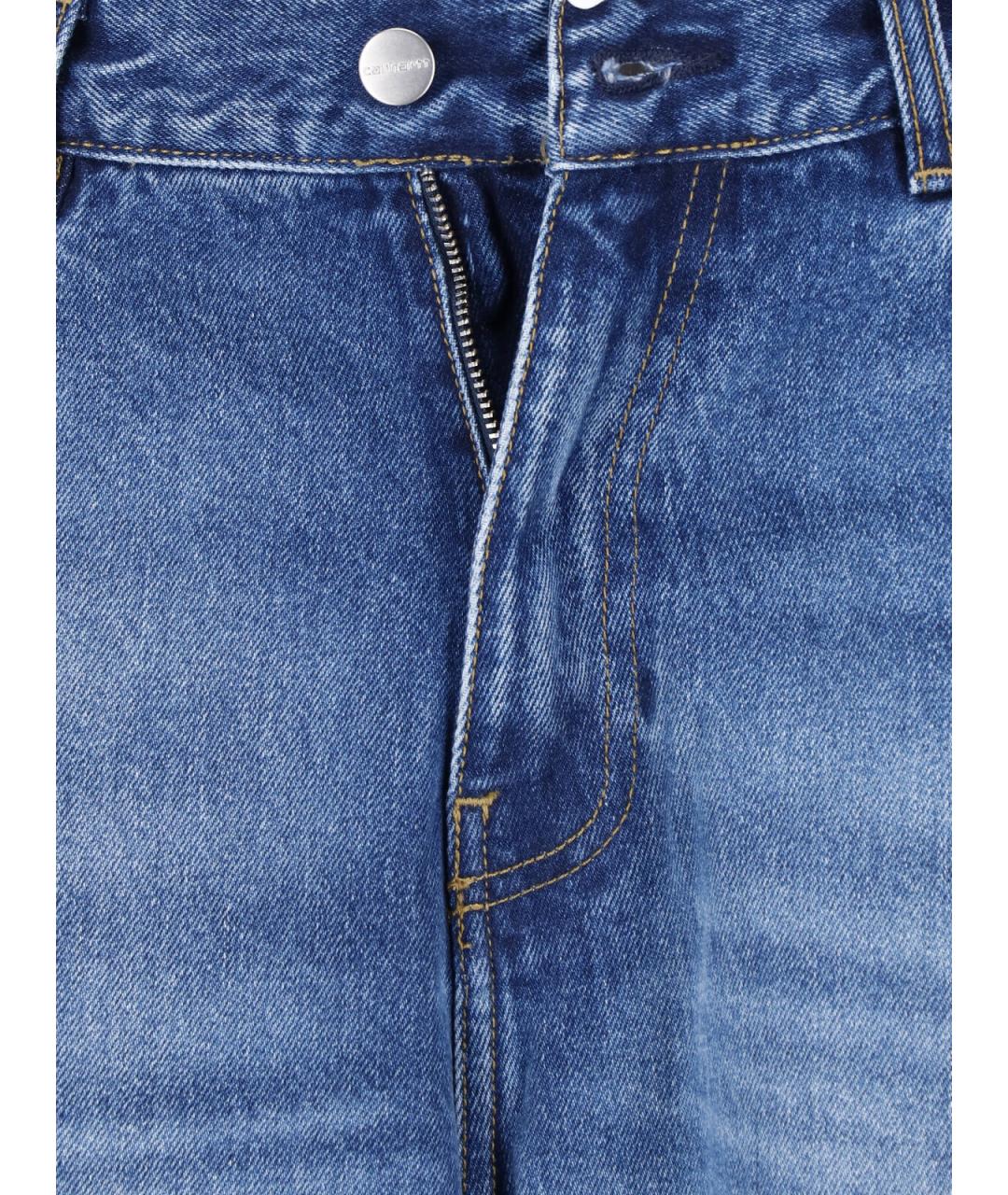CARHARTT WIP Синие хлопковые прямые джинсы, фото 4
