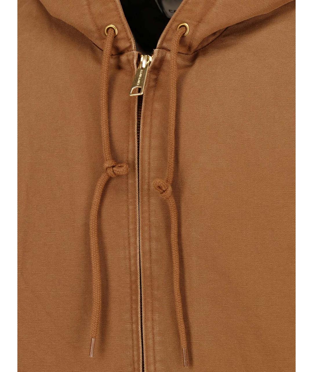 CARHARTT WIP Коричневая хлопковая куртка, фото 4