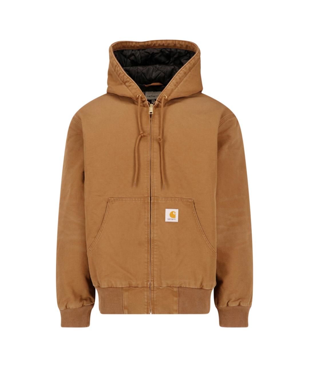 CARHARTT WIP Коричневая хлопковая куртка, фото 1