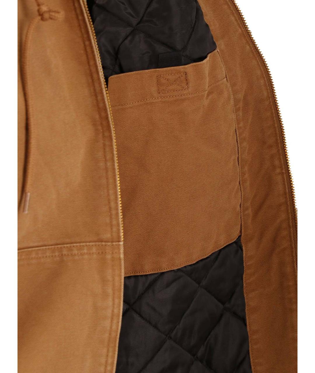CARHARTT WIP Коричневая хлопковая куртка, фото 5