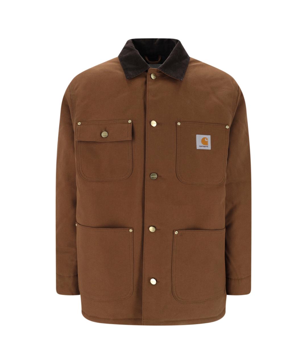 CARHARTT WIP Коричневая хлопковая куртка, фото 1