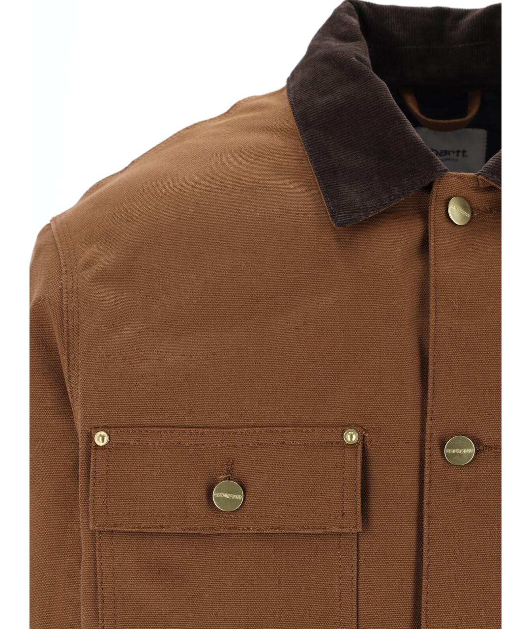 CARHARTT WIP Коричневая хлопковая куртка, фото 3