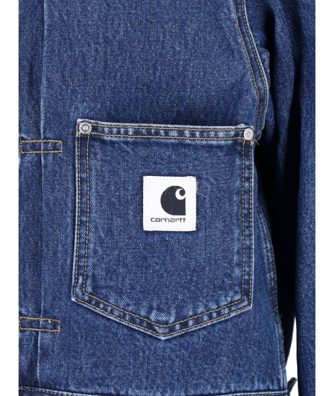 CARHARTT WIP Синяя хлопковая куртка, фото 4