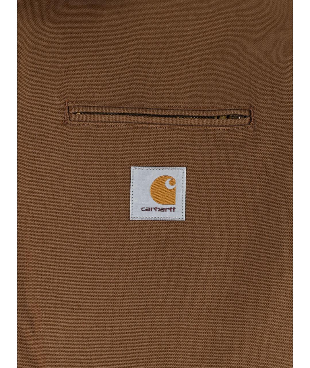 CARHARTT WIP Коричневая хлопковая куртка, фото 4