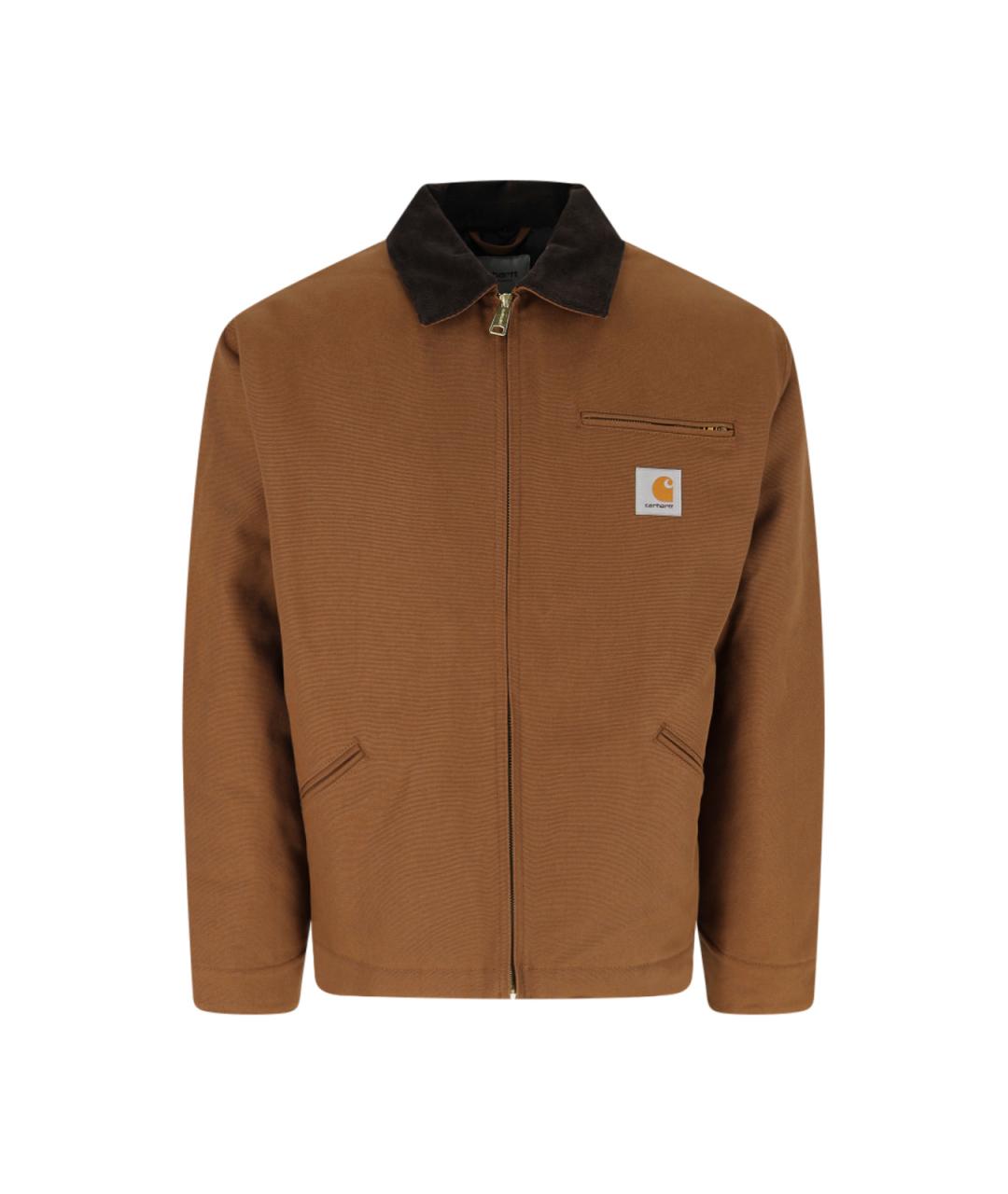 CARHARTT WIP Коричневая хлопковая куртка, фото 1