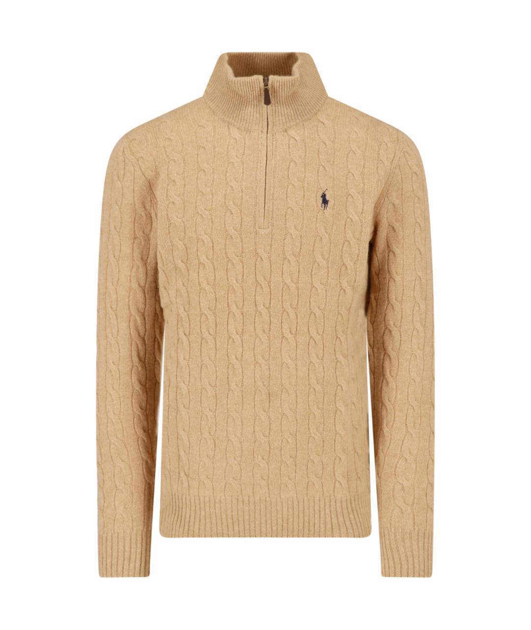POLO RALPH LAUREN Бежевый шерстяной джемпер / свитер, фото 1